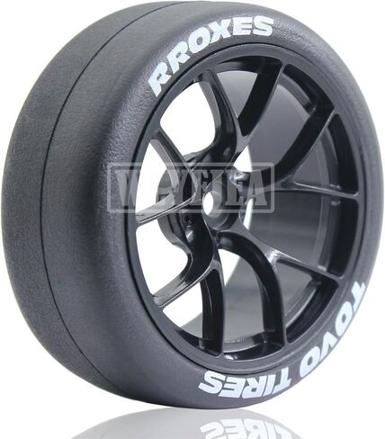 1/10 RC Drift Wheels Y-type Hard Plastic Wheel Hub 12mm Hex 65mm Rubber Tires Compatible for 1/10 On-Road RC Drift Drifting Car Traxxas HSP Tamiya Kyosho Himoto HPI Redcat(4PCS) in Kuwait