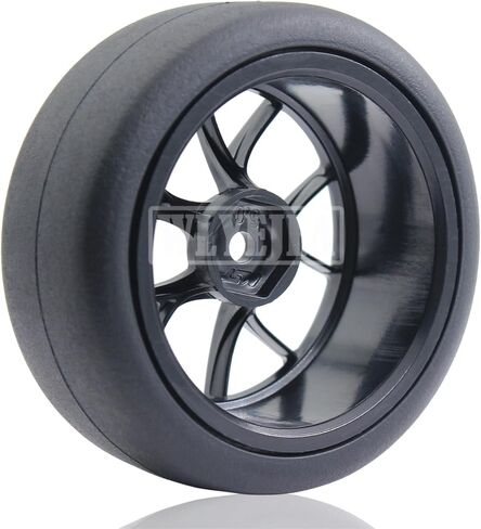1/10 RC Drift Wheels Y-type Hard Plastic Wheel Hub 12mm Hex 65mm Rubber Tires Compatible for 1/10 On-Road RC Drift Drifting Car Traxxas HSP Tamiya Kyosho Himoto HPI Redcat(4PCS) in Kuwait