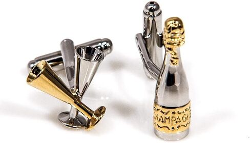 MRCUFF نادل النادل الساقي بار الجزار شريحة لحم البقر الشيف 4 أزواج أزرار الأكمام في علبة هدية العرض وقماش تلميع in Kuwait