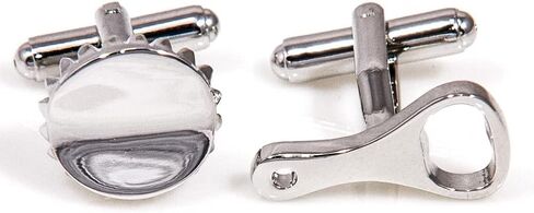 MRCUFF نادل النادل الساقي بار الجزار شريحة لحم البقر الشيف 4 أزواج أزرار الأكمام في علبة هدية العرض وقماش تلميع in Kuwait