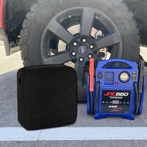 Homakover 1680D Carrying Case with Adjustable Strap for Jump-N-Carry Starter Models JNC1224/ JNC770R/ JNC660, Black, Case Only in Saudi Arabia