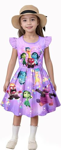 Toddler Girls Fashion Dresses Kids Graphic Dress Princess Outfit Party Birthday Gift in Saudi Arabia