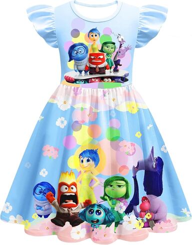 Toddler Girls Fashion Dresses Kids Graphic Dress Princess Outfit Party Birthday Gift in Saudi Arabia