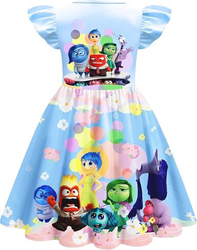 Toddler Girls Fashion Dresses Kids Graphic Dress Princess Outfit Party Birthday Gift in Saudi Arabia