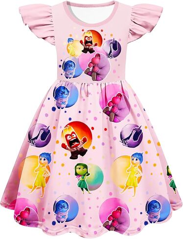 Toddler Girls Fashion Dresses Kids Graphic Dress Princess Outfit Party Birthday Gift in Saudi Arabia