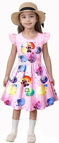 Toddler Girls Fashion Dresses Kids Graphic Dress Princess Outfit Party Birthday Gift in Saudi Arabia