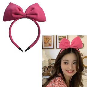 Big Red Bowknot Headband for Women Bow Head Bands Halloween Costumes Cosplay Headbands for Women Girls Red Bows Hair Band Christmas Party Hairbands Large Bowknot Headpiece