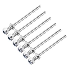 uxcell 5/16 Inch Diameter x 3 Inch Length Landing Gear Steel Axle Shaft Drive Axle with Nuts for RC Airplane - 6PCS