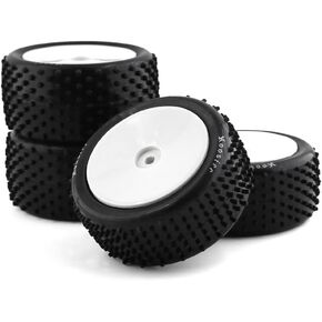 4PCS 1/10 Off Road Tires Front and Rear Tires& 12mm Hex Hub Foam Inserts for Serpent Spyder SRX2 SRX4,XRAY XB2,Tekno EB410,yokomo yz4,Tamiya TD4 TT-02B DF-02 in Kuwait