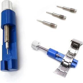 3-in-1 Watch Link Removal Kit with Adjustable Strap Tool – Aluminum Alloy Spring Bar Remover, Portable Watch Band Pin Remover for Watch Repair