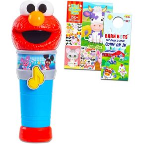 Sesame Street Sing Along Elmo - تتضمن حزمة Sesame Street Sing Along Elmo ميكروفون Elmo وإنشاء كتاب ملصقات للوجه والمزيد | ألعاب شارع سمسم in Kuwait