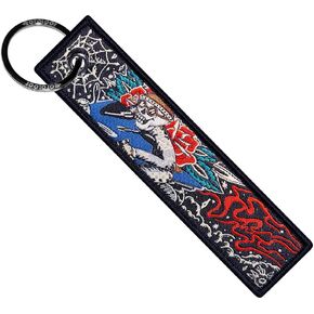 MotoLoot Keychain for Motorcycles, Scooters, Cars and Gifts (Skull Cap Rider)