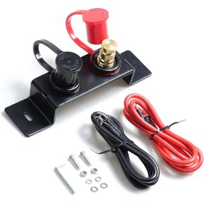 UTV ATV Remote Battery Jump Post Starter Battery Jumper Terminals Extender Compatible with Polaris Can Am Jeep Wrangler Trucks RV Tractor Mower Boat Battery Jumpstart Charging Relocation Kit