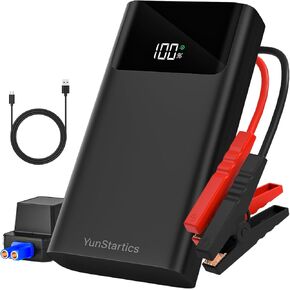 Car Battery Jump Starter, 2000A Jump Pack for Up to 8.0L Gas and 7.5L Diesel, 12V Jump Box Battery Booster with Smart Jumper Cables, 3 Modes Lighting and LCD Display