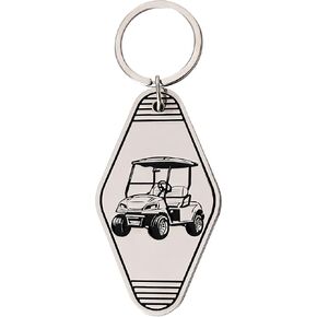 Metal Golf Keychain - Golf Cart - Key Chain - Gift