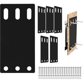 12PCS E-Track Rail Mounting Back Plate,Heavy Duty E-Track/X-Track Backing Plate,Cargo E Track Plate for Various Lorries, Trailers, Trucks, or Warehouses…