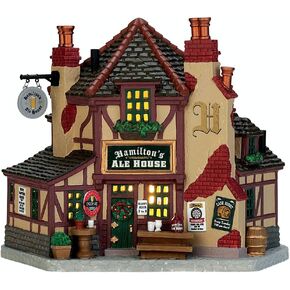 Lemax Christmas Village Hamiltons Ale House Battery Operated Led - 75250
