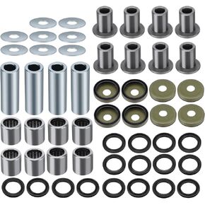 Front Upper & Lower A-Arm Bushing Seal Kit for Arctic Cat 400 DVX 2004-2008 for Kawasaki KSF400 KFX400 2003-2006 for Suzuki LT-Z400 Quadsport Z 400 2003-2014 (Left & Right)