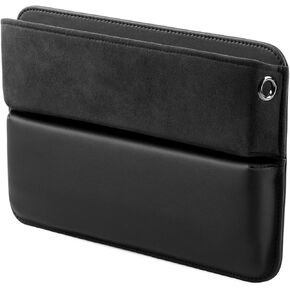 Car Seat Gap Filler Organizer Storage Box Universal Fit Italy Alcantara Material Fit for Most Vehicles (Black)