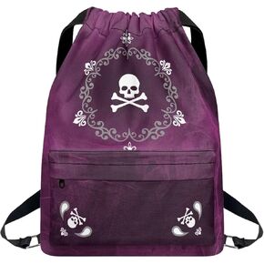 Gold Tribal Owl Drawstring Backpack, Gym Bag For Women Men Children With Zipper, Gym Backpack, Swim Bag