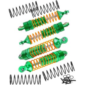 RC Front Rear Assembled Full Metal Shocks Upgrades Part for 1/18 LaTrax Teton Desert Prerunner,Equipped with Two Sets of Springs, Replace Parts 7660 7665(Pink 4PCS)