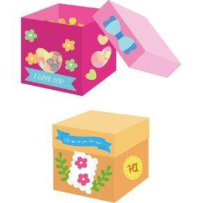 3D Gift Box Cutting Dies Gift Bag with Bow Flower Die Cut Carbon Steel Die Cuts Stencils Card Making Scrapbooking Embossing Template for DIY Craft Albums Photo Card Decor