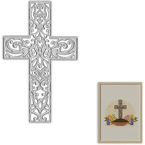 YKW Easter Cross Metal Cutting Dies Set for DIY Card Making, Scrapbooking, and Religious Craft Projects, Crucifixion Embossing Etching and Stamping Tools for Holiday and Religious Decorations