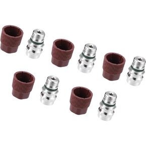 ACROPIX 5pcs Air Conditioning Service Valve for Chevrolet for GMC for Buick No.52458184/357820795J Male High Side A/C Charge Port Valve w/Cap Car Parts