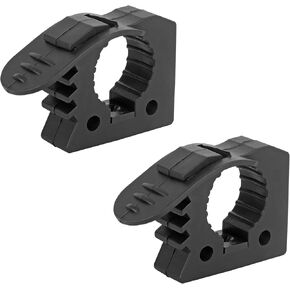 Quick Release Rubber Clamp for Mounting Tool & Equipment from 1-1/5’’- 1-1/2’’ Diameter, UTV ATV Truck Trailer Off-Road Organizer Parts, Black, 2 PCS