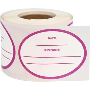 L LIKED 200 Stickers Dissolvable Food Labels for Containers 2" x 1 1/2" Canning Labels for Jars (Roll of 200) (1 Rolls)