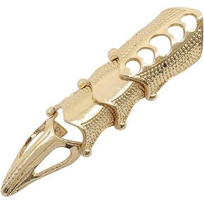 CSIYANJRY99 Men's Knuckle Joint Full Finger Double Ring Punk Rock Eagle Claw Armor Activity Ring Gothic Halloween Cosplay Jewelry for Women