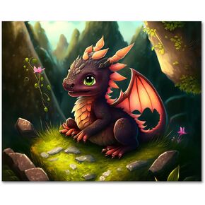 TUMOVO Paint by Numbers for Adults, A Fairy with Large Wings Adults' Paint-by-Number Kits Beautiful Girl Paint by Number on Canvas Adults Paint-by-Number Kits Home Decor, 16x20 Inch