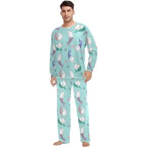 Ollabaky Pajama Set for Men and Women Matching PJs Family Pajama Sleepwear Set