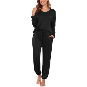 Andeip Womens Pajama Sets Long Sleeve 2 Piece Lounge Set Sleepwear with Pockets