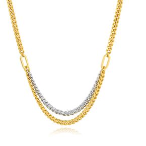 LILIE&WHITE Gold And Silver Chain Necklace For Women Rope Chain Necklace Chic Link Chunky Gold Necklace Fashion Jewelry