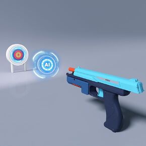 AI Image Recognition Shooting Toys for Kids,PKGun Blaster with Sound,Vibration Effect,Target, Shoot Practice for Indoor Outdoor Trainning Game with App,Safe Gift for Children