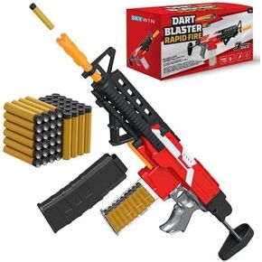 Skywin Electric Toy Shooting Kit - Automatic Game Toy Shooting for Boys with Foam and Soft Bullets (100 Darts) Shooting Game Toy Machine Motorized Foam for Kids