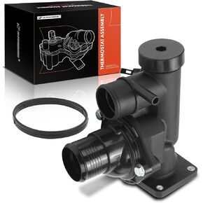 A-Premium Engine Coolant Thermostat Housing Assembly with O-ring Compatible with Ford Thunderbird 2002 & Lincoln LS 2000-2003, 3.9L, Replaces for XW4Z8592AA, XW4Z8592BD