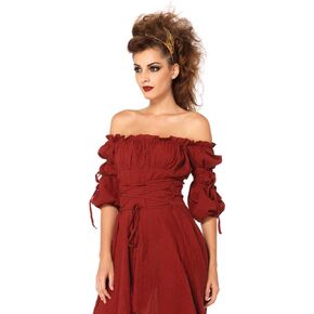 Leg Avenue Women's High Low Peasant Dress Costume