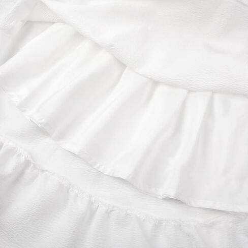 Uhnice Girls Summer Casual Dress Bow Tie Back Dresses Off Shoulder Ruffled Hem in Saudi Arabia