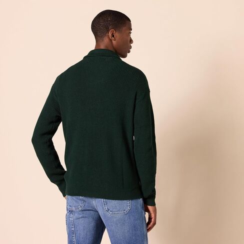 Amazon Essentials Men's Quarter-Zip Rib-Knit Relaxed-Fit Sweater in Saudi Arabia