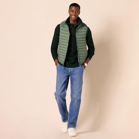 Amazon Essentials Men's Quarter-Zip Rib-Knit Relaxed-Fit Sweater in Saudi Arabia