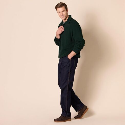 Amazon Essentials Men's Quarter-Zip Rib-Knit Relaxed-Fit Sweater in Saudi Arabia