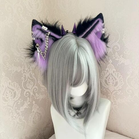Cat Cosplay Ears Cat Ears Headbands Clips Accessories Punk Gothic Cross NEW02-ALL in Saudi Arabia