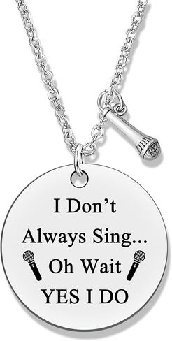 هدية عاشق الموسيقى قلادة المغني هدية المغني هدية مدرس الموسيقى هدية عاشق الكاريوكي هدية الميكروفون هدية للمغني الموسيقي موضوع المجوهرات المغني أغنية مستوحاة هدية هدية التخرج لطالب الموسيقى in Kuwait