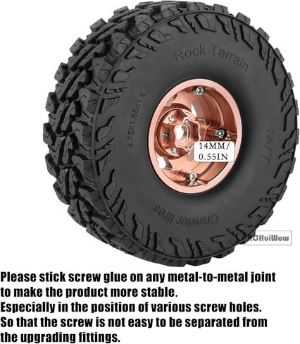 RC سبيكة 1.9 "عجلات وإطارات Beadlock لـ 1/10 RC الزاحف TRX4 Axai1 SCX10 SCX10 III 90046 D90،1.9 عجلات وإطارات RC 1.9 إطارات Beadlock إطارات RC، 4 حزم، أسود in Kuwait