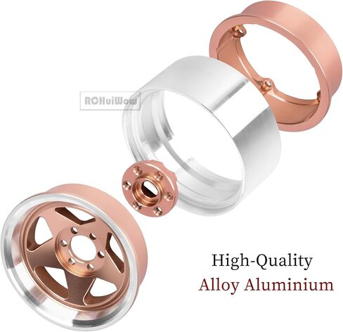 RC سبيكة 1.9 "عجلات وإطارات Beadlock لـ 1/10 RC الزاحف TRX4 Axai1 SCX10 SCX10 III 90046 D90،1.9 عجلات وإطارات RC 1.9 إطارات Beadlock إطارات RC، 4 حزم، أسود in Kuwait