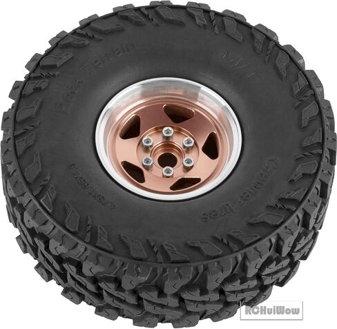 RC سبيكة 1.9 "عجلات وإطارات Beadlock لـ 1/10 RC الزاحف TRX4 Axai1 SCX10 SCX10 III 90046 D90،1.9 عجلات وإطارات RC 1.9 إطارات Beadlock إطارات RC، 4 حزم، أسود in Kuwait