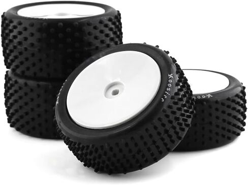 4PCS 1/10 Off Road Tires Front and Rear Tires& 12mm Hex Hub Foam Inserts for Serpent Spyder SRX2 SRX4,XRAY XB2,Tekno EB410,yokomo yz4,Tamiya TD4 TT-02B DF-02 in Kuwait