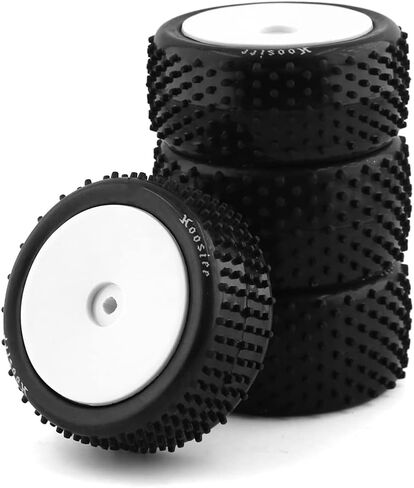 4PCS 1/10 Off Road Tires Front and Rear Tires& 12mm Hex Hub Foam Inserts for Serpent Spyder SRX2 SRX4,XRAY XB2,Tekno EB410,yokomo yz4,Tamiya TD4 TT-02B DF-02 in Kuwait